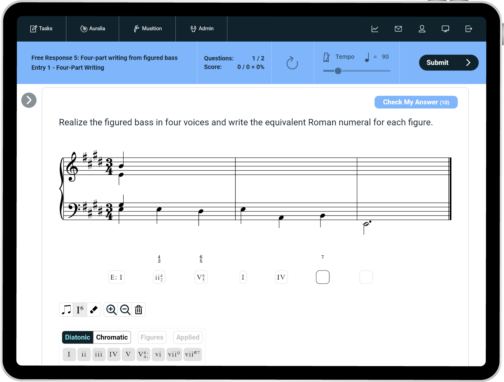 FR5: Four-part writing from figured bass